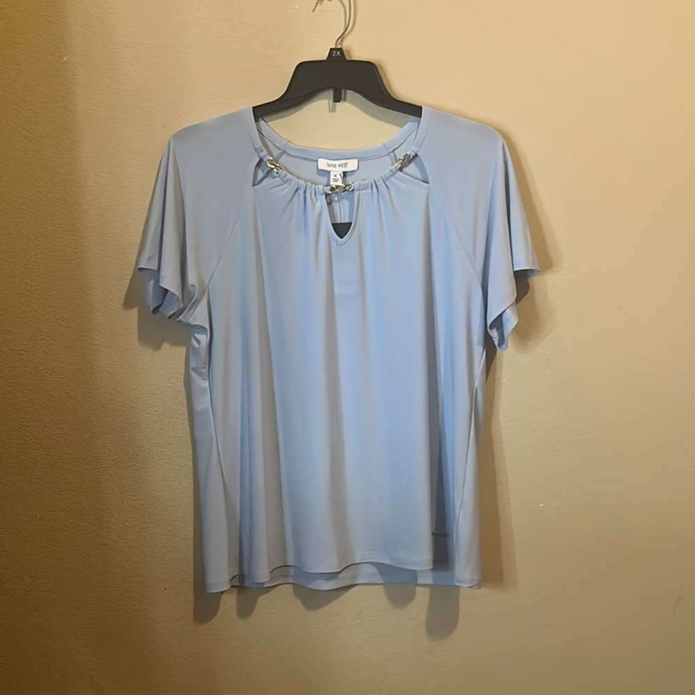 Baby Blue Nine West blouse